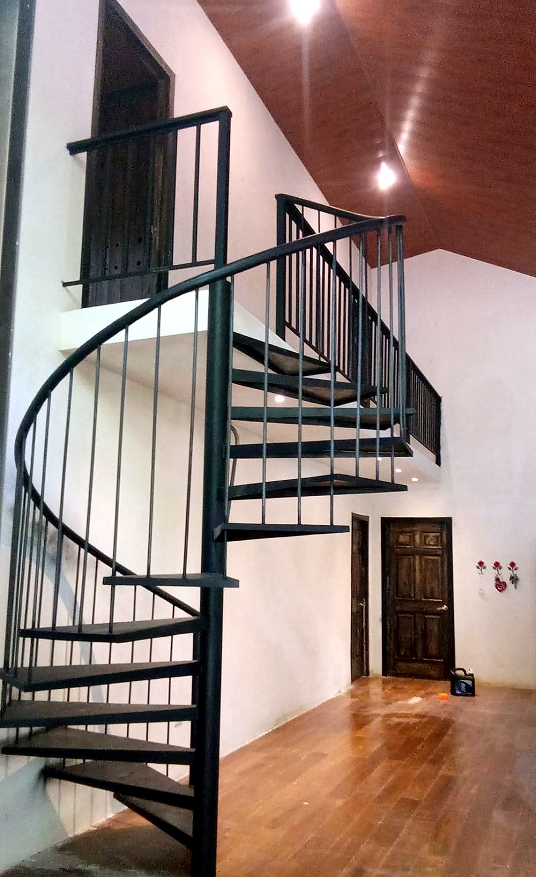 Custom spiral staircase & railings