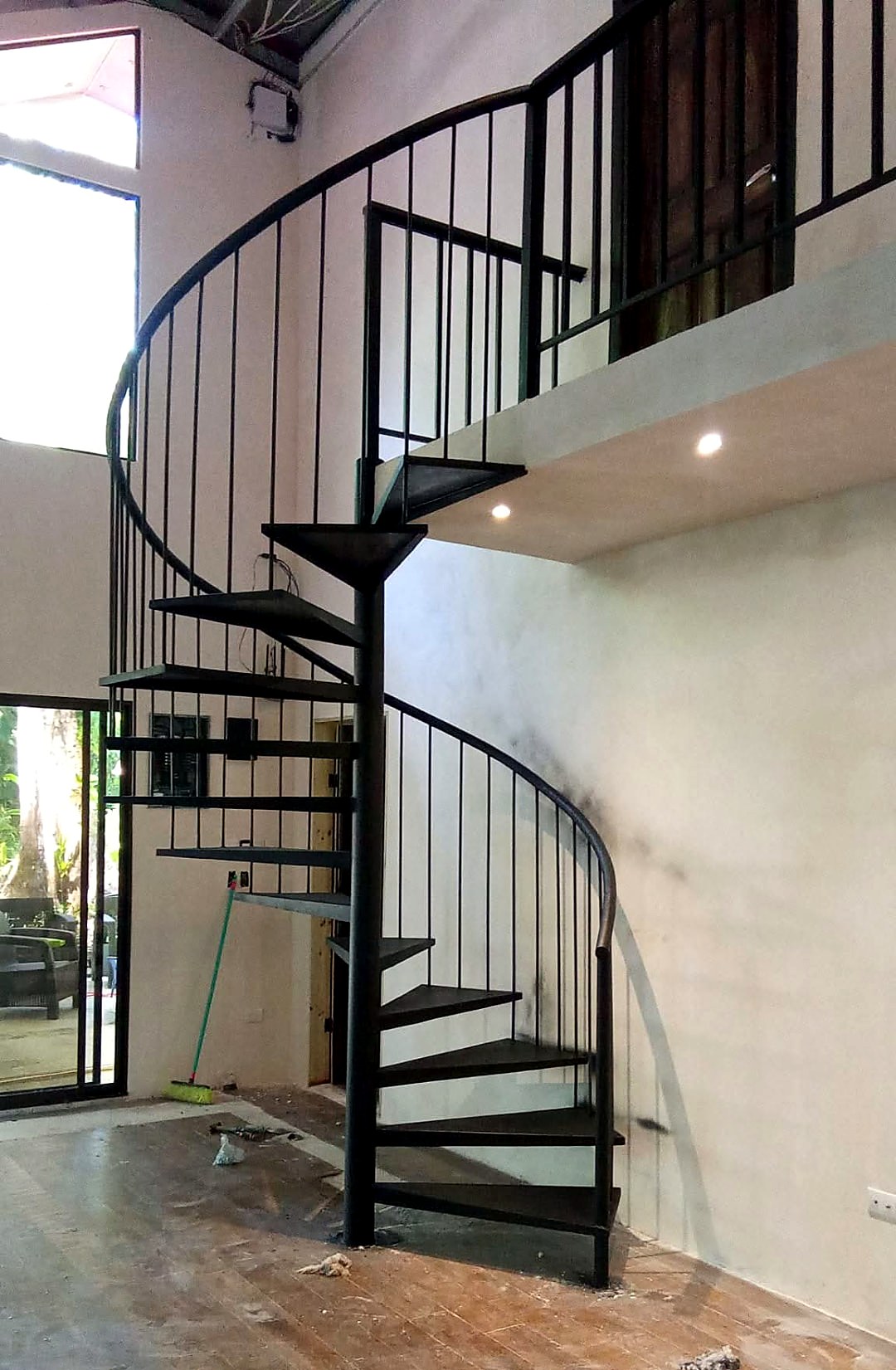Spiral staircase to the loft